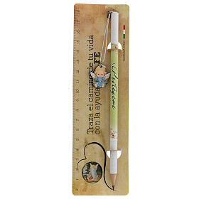 Pencil party favor with ruler boy, Spanish