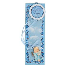 Baby boy crib pendant Angel prayer, Italian