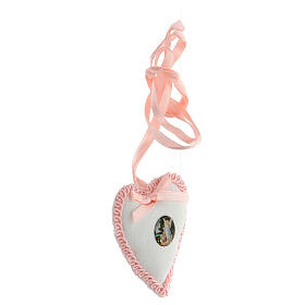 Guardian angel crib medal pink heart 