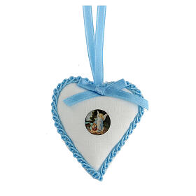 Crib medal blue heart for boys