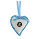 Crib medal blue heart for boys s1