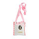 Guardian angel crib medal pink square s2