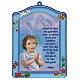 Kleines hellblaues Bild mit Ave Maria Gebet auf Englisch s1
