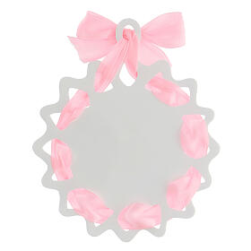 Baby girl crib medal star with English prayer