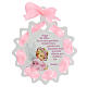 Pink crib medal star with French prayer s1