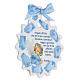 Blue crib medal star with Italian prayer s2
