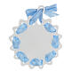 Blue crib medal star with English prayer s2