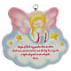 Guardian angel wall plaque, pink in English s1