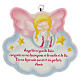 Guardian angel wall plaque, pink in Spanish s1