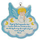 Guardian angel wall plaque, blue in English s1
