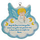 Guardian angel wall plaque, blue in French s1
