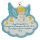 Guardian angel wall plaque, blue in Spanish s1