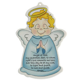 Shaped picture for boy's nursery Angel of God ENG