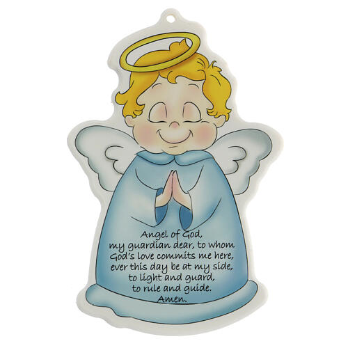 Shaped picture for boy's nursery Angel of God ENG 1