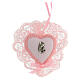 Pink crib medal Virgin and Child s1