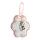 Medalha de berço flor maternidade cor-de-rosa s2