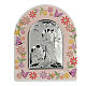 Bild mit Motiv eines Engels auf Silber-Laminat-Plakette mit Blumen für Mädchen s1