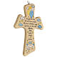 Kreuz aus Holz mit Gebet für Jungen s2