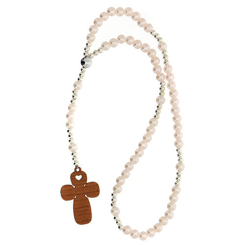 Baptism favour with elastic rosary and Italian prayer 3