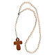 Baptism souvenir with pink elastic rosary, Italian prayer s3