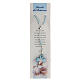 Baptism rosary pearlized blue glass with Italian prayer s1