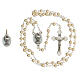 Communion souvenir set, golden rosary and pearl glass beads s2