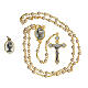 Communion souvenir set with golden rosary and pearl glass s2