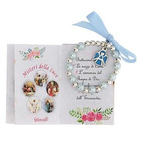 Souvenir box for Baptism, beads pictures and rosary booklet