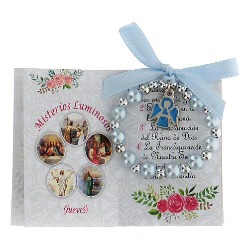 Baptism box set with single decade rosary, SPA rosary booklet and picture 2