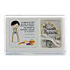Holy Communion box set for boy, single decade rosary and picture SPA s1