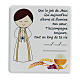 Holy Communion box set for boy, single decade rosary and picture FRE s4