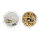 Wedding souvenir, golden rosary with wedding rings s1