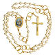 Ricordino matrimonio rosario con fedi dorato s2