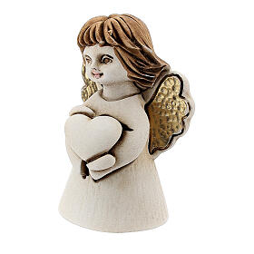 Little angel with flower in resin, 5 cm