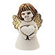 Little angel statue with flower 5 cm resin s1