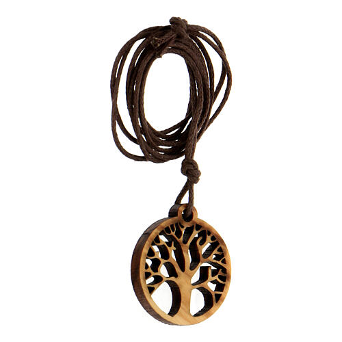 Tree of Life pendant in olive wood 2