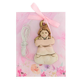 Hanging angel with pink bow