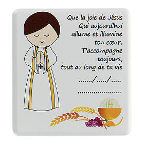 First Communion keepsake for boys, French