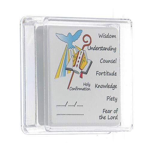 First Confirmation keepsake wooden picture English  3