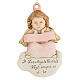 Guardian Angel bas-relief for hanging, pink version s1