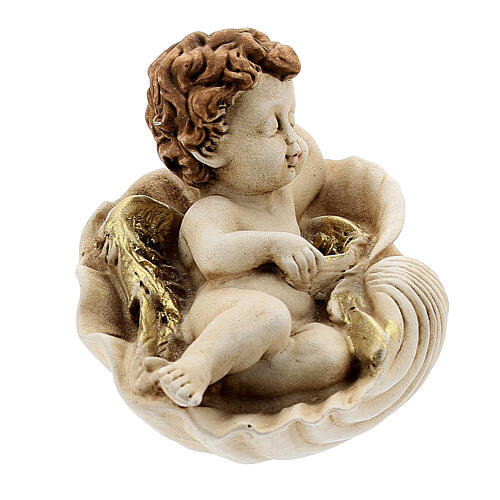Sleeping angel statue on shell assorted models 3