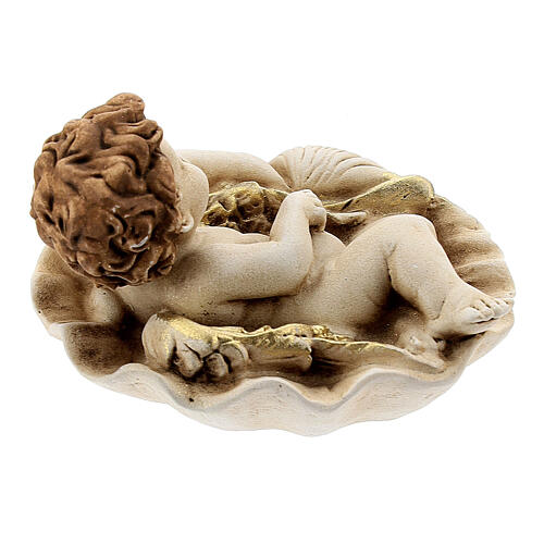 Sleeping angel statue on shell assorted models 6