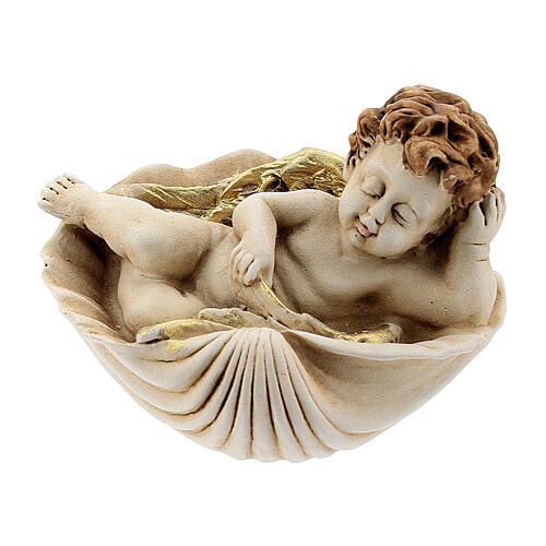Sleeping angel statue on shell assorted models 9