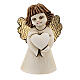 Angel figurine with heart in resin 10 cm s1
