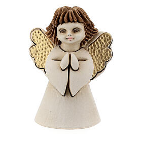 Angel with flower in resin, 10 cm