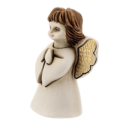 Angel statue with flower resin 10 cm 2