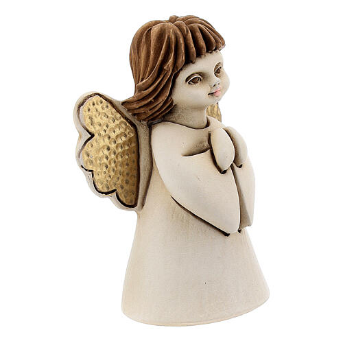 Angel statue with flower resin 10 cm 3