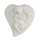 Resin angel statue lying on heart s1