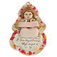 Angel plaque with flowers, pink version s1