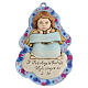 Angel plaque with flowers, blue version s1